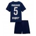 Paris Saint-Germain Marquinhos #5 Hjemmedraktsett Barn 2025-26 Korte ermer (+ Korte bukser)